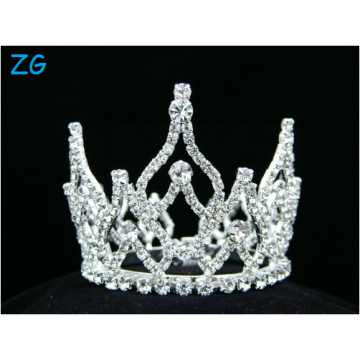 Rhinestone Crystal Prom Bridal Wedding Mini Bun Tiara Crown